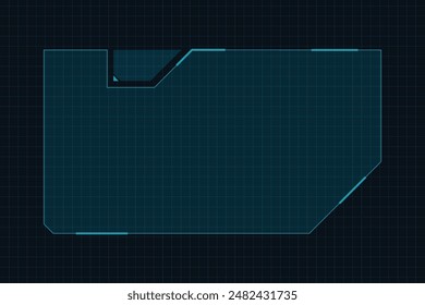 Hud frames interface technology futuristic text box border frame vector image editable background