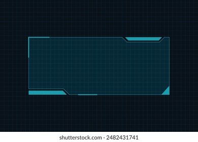 Hud Frames-Schnittstellentechnologie futuristisches Textfeld Rahmen Vektorgrafik Bild bearbeitbarer Hintergrund