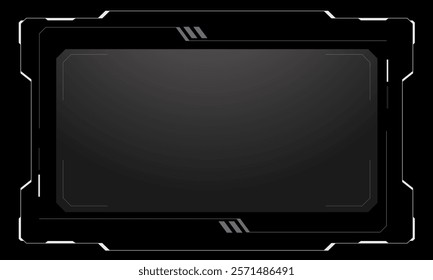 HUD frames white grey user interface elements design modern technology futuristic control panel screen digital hologram window gaming menu touching cyber monitor set on black background vector.
