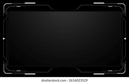 HUD frames white grey user interface elements design modern technology futuristic control panel screen digital hologram window gaming menu touching cyber monitor set on black background vector.