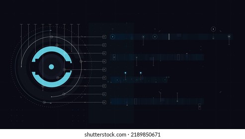 HUD FUI template for widescreen without text, Futuristic design elements. HUD focus elements. Sci-fi design. FUI collection, Military collimator sight, Vector HUD set