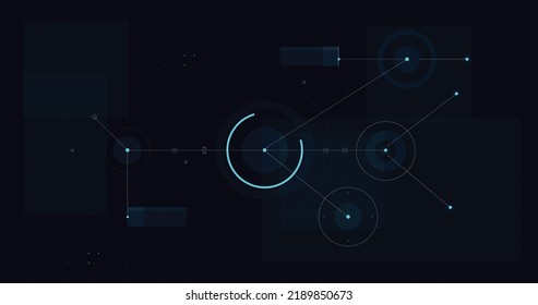 HUD FUI template for widescreen without text, Futuristic design elements. HUD focus elements. Sci-fi design. FUI collection, Military collimator sight, Vector HUD set