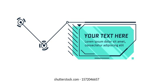 HUD future style callout title. Infographic call out box bar and modern digital info frame layout template. Interface UI and GUI textbox element. Vector illustration