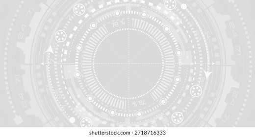 Hud Futuristic .Electronic interface of the future . Fantastic circle . Vector illustration .