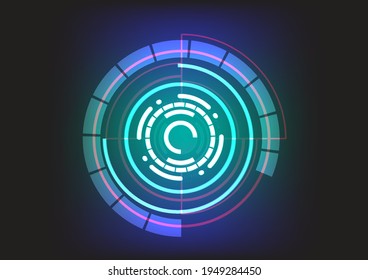 Hud futuristic element. Hi-tech user interface.