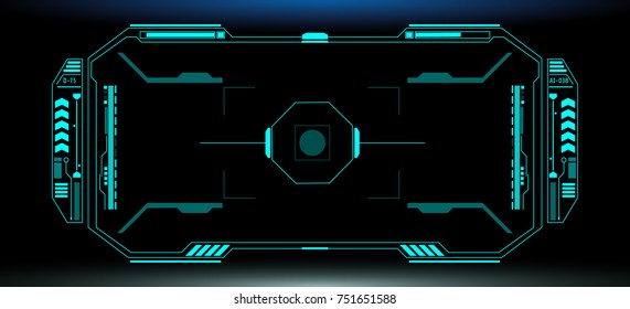 Hud Futuristic Elements Automatic Target Scan Stock Vector (Royalty ...