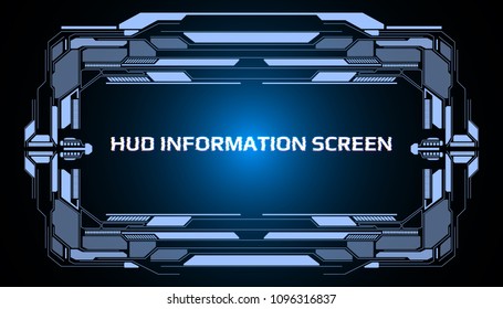 HUD Futuristic Elements Frame Information Screen For Infographic, Presentation Vector Background
