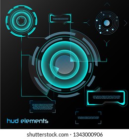Hud futuristic elements. Vector Illustration.