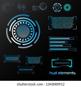 Hud futuristic elements. Vector Illustration.