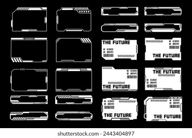 HUD futuristic frame border game swag elements pack panel cyber sci-fi