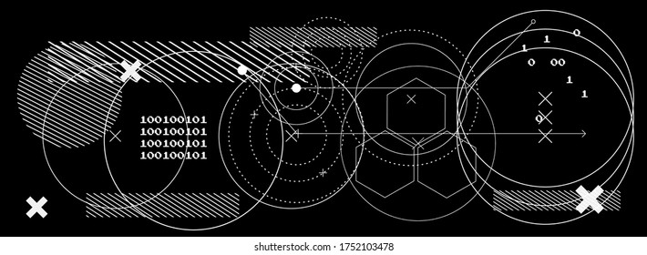 HUD futuristic frame. Game target borders, technology sci-fi menu interface. Virtual reality display screen.