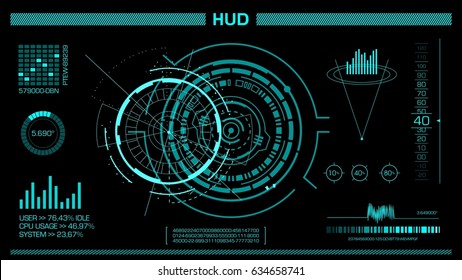 Hud futuristic. Image vector