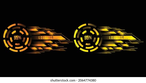 Hud Futuristic Loading Bars vector illustration