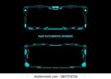 HUD Futuristic Scifi Wide Screen Monitor Element Technology Interface. Virtual Reality Frame UI Target View Display.