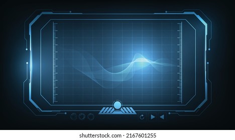 Hud futuristic screen elements concept.high tech screen,Futuristic frames. Template frame technology abstract background.