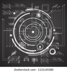 HUD futuristic .Technologies abstract background.Cyber future technology