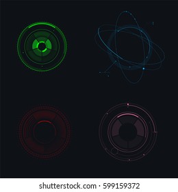 Hud futuristic template. light digital of technology design. vector stock.