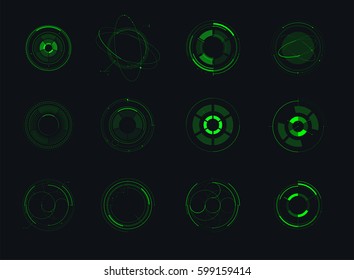 Hud futuristic template. light digital of technology design. vector stock.