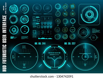 HUD futuristic user interface, dashboard display virtual reality technology screen, target