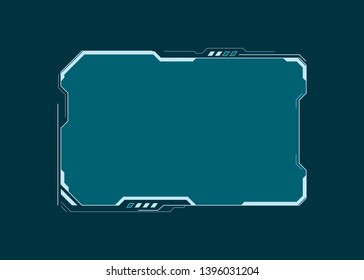 HUD futuristic user interface screen element. Virtual dashboard. Abstract control panel layout design. Sci fi virtual tech display. Vector illustration 