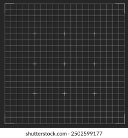 Hud grid game panel. Graph with dots, lines. Digital screen interface display, electronic grid for futuristic user system.GUI digital hi tech visor backdrop template