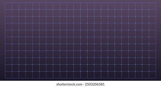 Hud grid game panel. Graph with dots, lines. Digital screen interface display, electronic grid for futuristic user system.GUI digital hi tech visor backdrop template