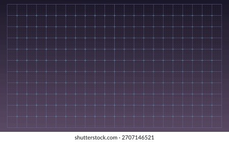 Gráfico de panel de juego de cuadrícula HUD con líneas de puntos Pantalla digital