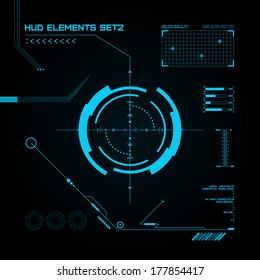 HUD and GUI set. Futuristic User Interface.