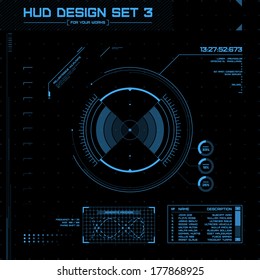 HUD and GUI set. Futuristic User Interface. Set 3