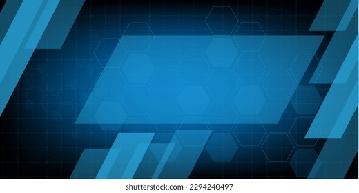 HUD hexagon and circle Computer chip Electronic circuit board vector for technology and finance concept and education for future