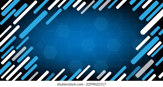 HUD hexagon and circle Computer chip Electronic circuit board vector for technology and finance concept and education for future