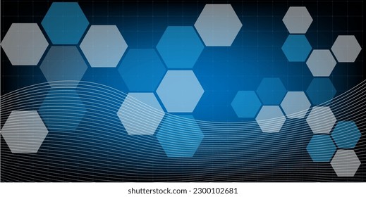 HUD hexagon and circle Computer chip Electronic circuit board vector for technology and finance concept and education for future