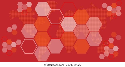 HUD hexagon and circle Computer chip Electronic circuit board vector for technology and finance concept and education for future