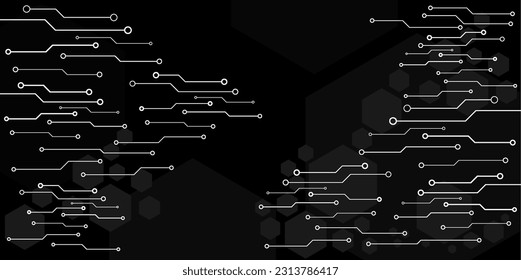 HUD Hexagon vector de fondo futurista para el concepto de tecnología y finanzas y la educación para el futuro