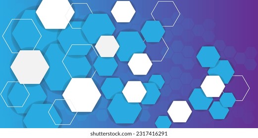 HUD Hexagon futuristic background vector for technology and finance concept and education for future