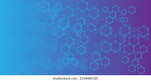 HUD Hexagon futuristic background vector for technology and finance concept and education for future
