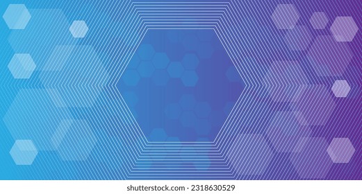 HUD Hexagon futuristic background vector for technology and finance concept and education for future