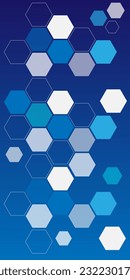 HUD Hexagon futuristischer Hintergrund, Vektorgrafik für Technologie- und Finanzierungskonzept und Bildung für die Zukunft