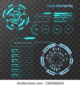 Hud  infographic elements. Futuristic user interface. 