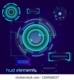 Hud  infographic elements. Futuristic user interface. 