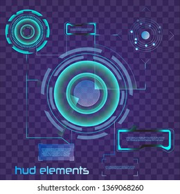 Hud  infographic elements. Futuristic user interface. 