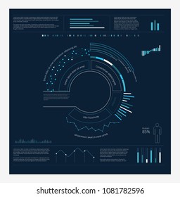 HUD Infographics Circle Vector illustration. 