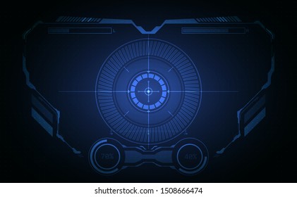 Hud Interface Aircraft System Graphic Screen Stock Vector (royalty Free 