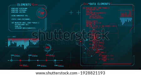HUD interface elements with part of the code C Plus Plus.