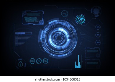 hud interface GUI futuristic technology networking concept template