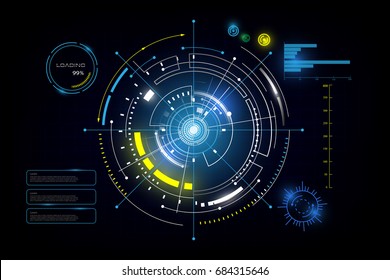 hud interface GUI futuristic technology networking concept template