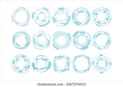 HUD Interface Round Round Frame Set
