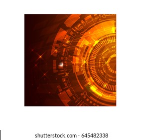 hud interface technology computer communication telecoms innovation concept template design. Scientific concept for your design. Vector illustration.
