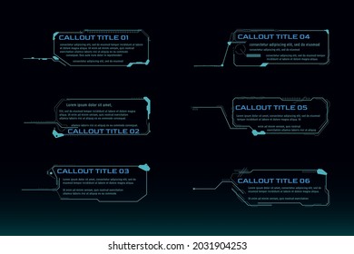 HUD Interface UI GUI Gadget Futuristic Element Display Vector Set.