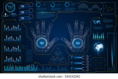 Hud Interface Ui Smart Screen Future Hi Tech Concept Background